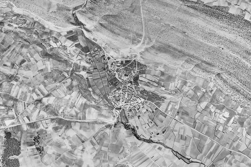 Ortofoto de 1956-1957 del núcleo de Arauzo de Miel