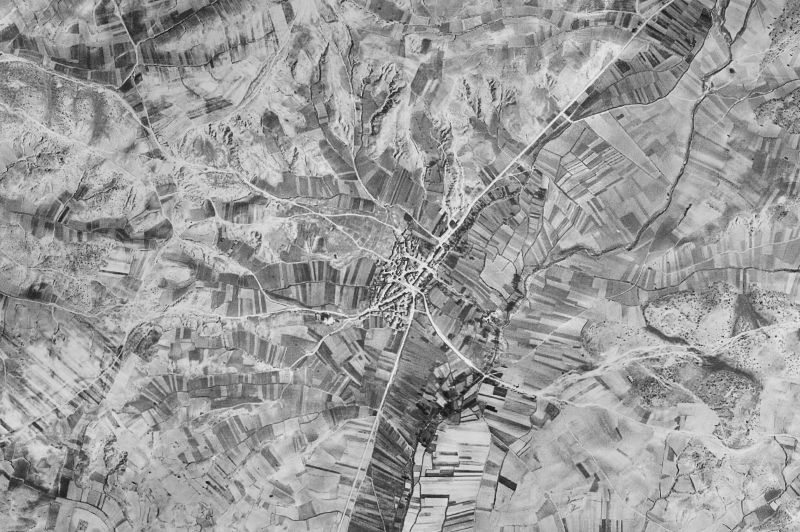 Ortofoto de 1956-1957 del núcleo de Arauzo de Salce