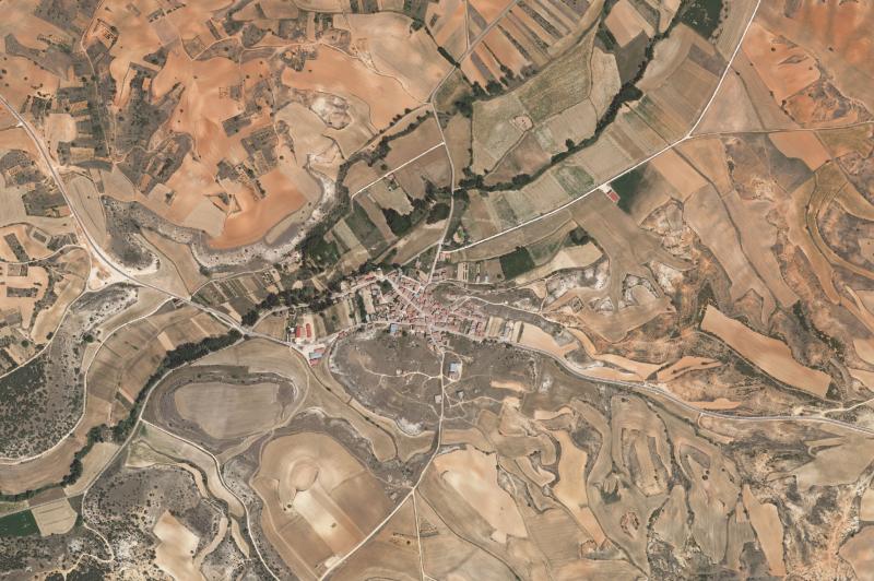 Ortofoto actual del núcleo de Arauzo de Torre