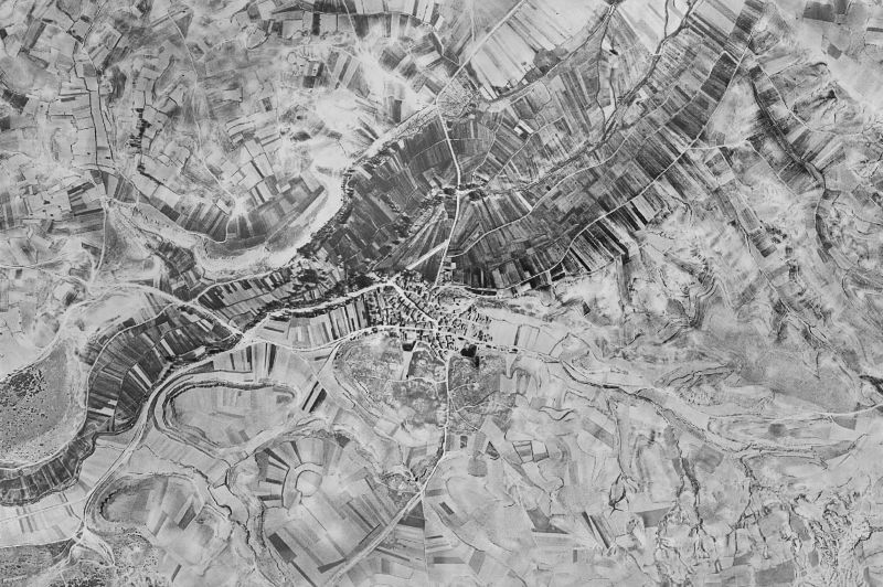 Ortofoto de 1956-1957 del núcleo de Arauzo de Torre