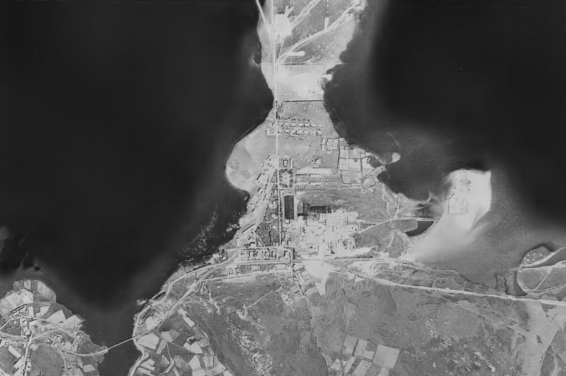 Ortofoto de 1956-1957 del núcleo de Arija