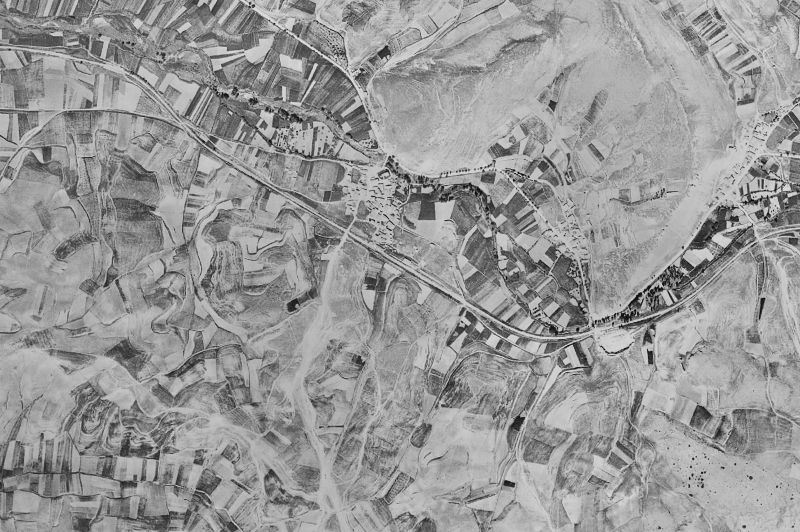 Ortofoto de 1956-1957 del núcleo de Los Ausines
