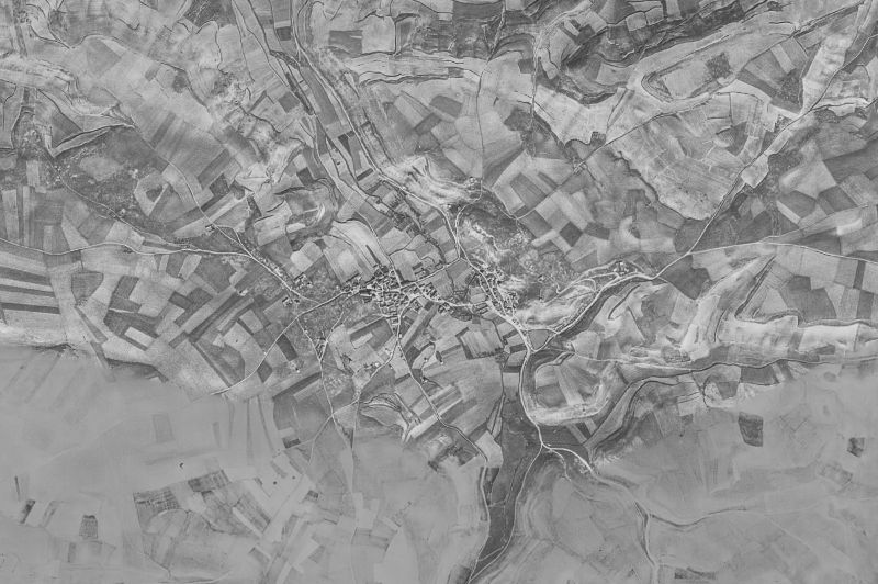 Ortofoto de 1956-1957 del núcleo de Avellanosa de Muñó
