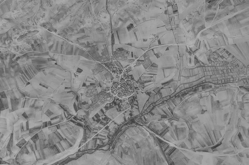 Ortofoto de 1956-1957 del núcleo de Bahabón de Esgueva
