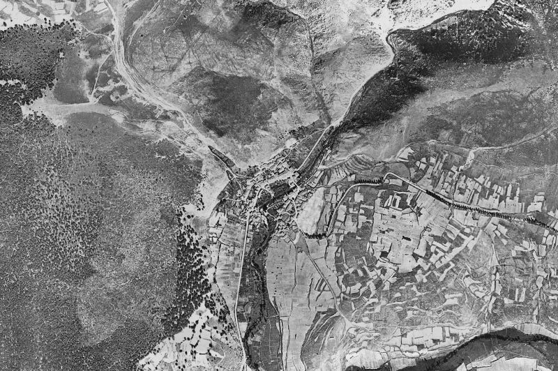 Ortofoto de 1956-1957 del núcleo de Barbadillo del Pez