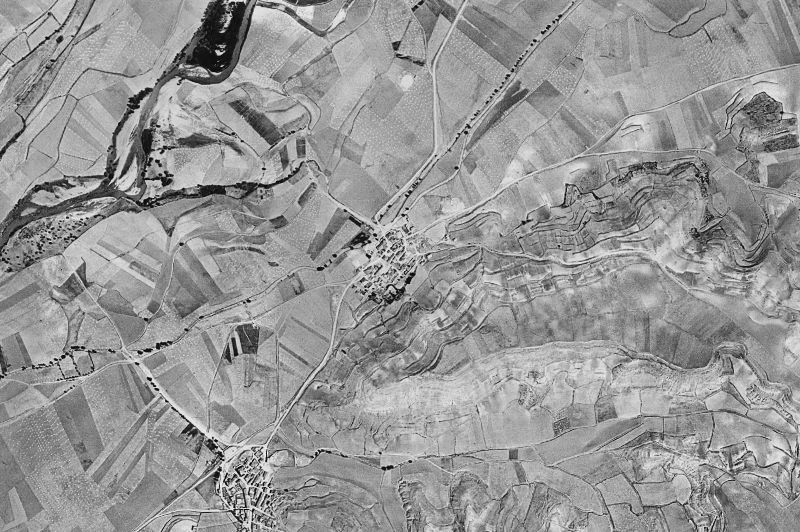 Ortofoto de 1956-1957 del núcleo de Barrio de Muñó