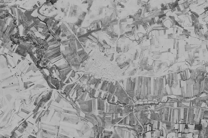Ortofoto de 1956-1957 del núcleo de Los Barrios de Bureba