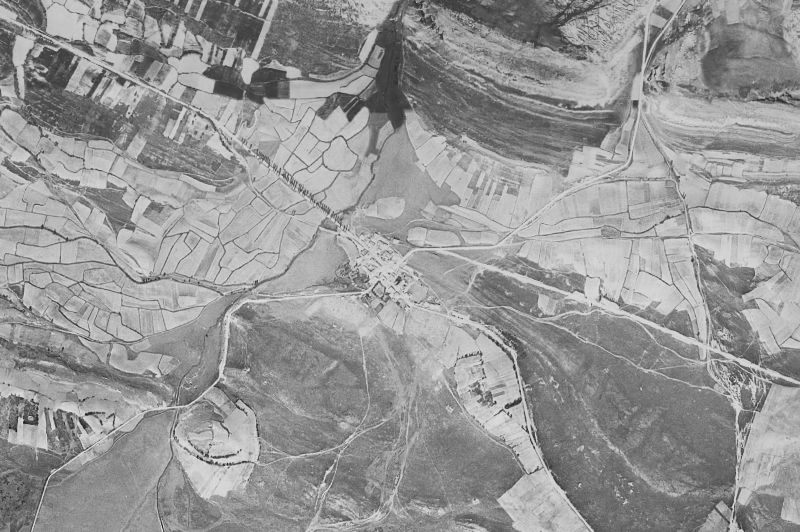 Ortofoto de 1956-1957 del núcleo de Basconcillos del Tozo