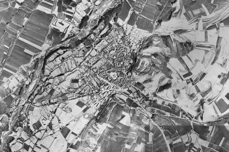 Ortofoto de 1956-1957 del núcleo de Belorado