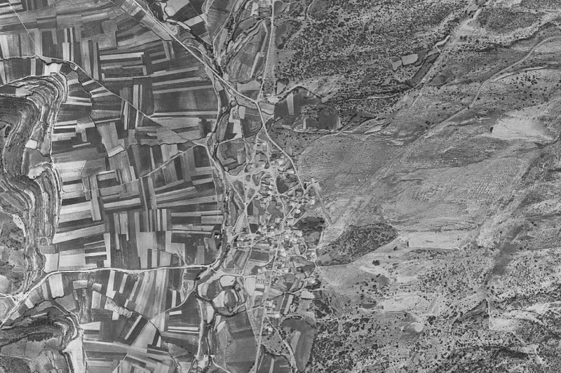 Ortofoto de 1956-1957 del núcleo de Berberana