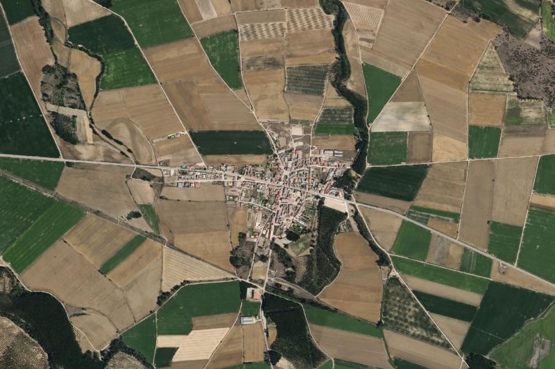 Ortofoto actual del núcleo de Berlangas de Roa