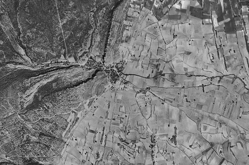 Ortofoto de 1956-1957 del núcleo de Bozoó