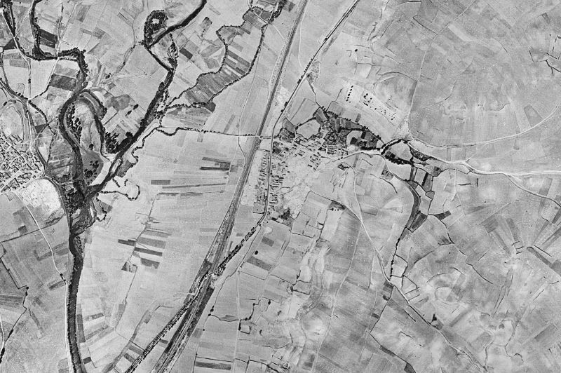 Ortofoto de 1956-1957 del núcleo de Buniel