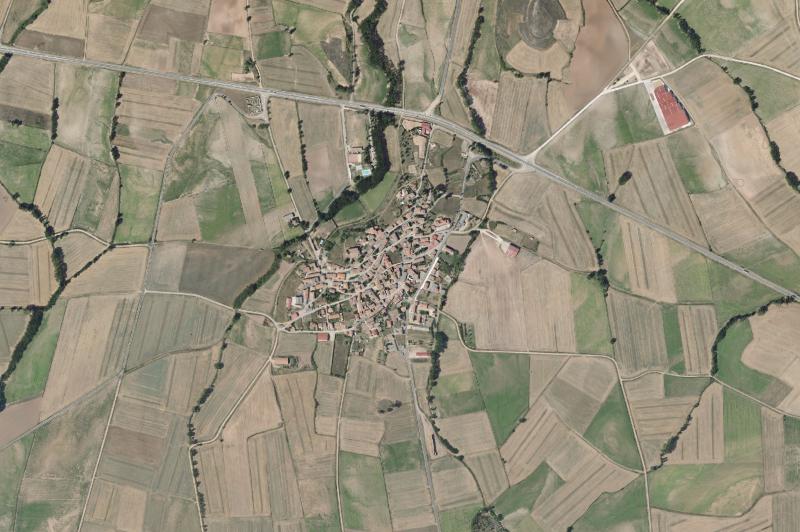 Ortofoto actual del núcleo de Busto de Bureba