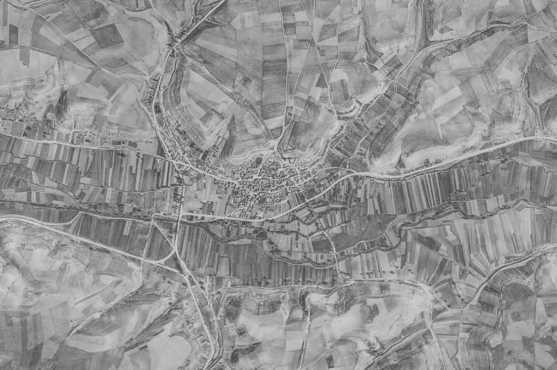 Ortofoto de 1956-1957 del núcleo de Cabañes de Esgueva