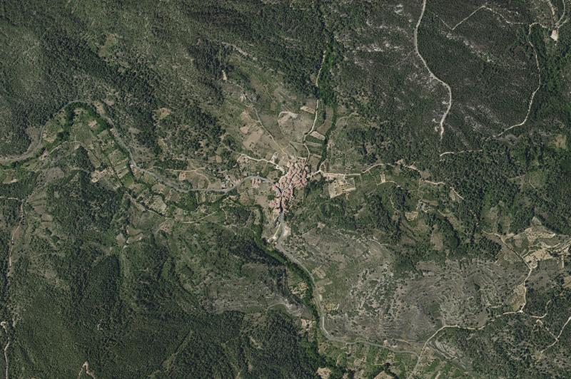 Ortofoto actual del núcleo de Cantabrana