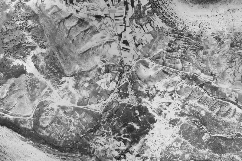 Ortofoto de 1956-1957 del núcleo de Carazo