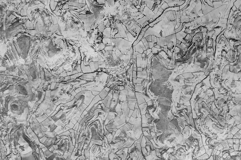 Ortofoto de 1956-1957 del núcleo de Carcedo de Bureba