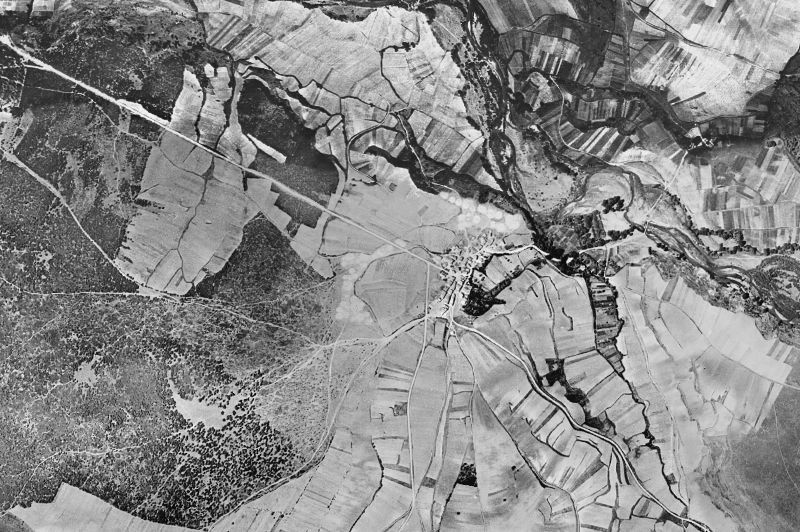 Ortofoto de 1956-1957 del núcleo de Cardeñajimeno