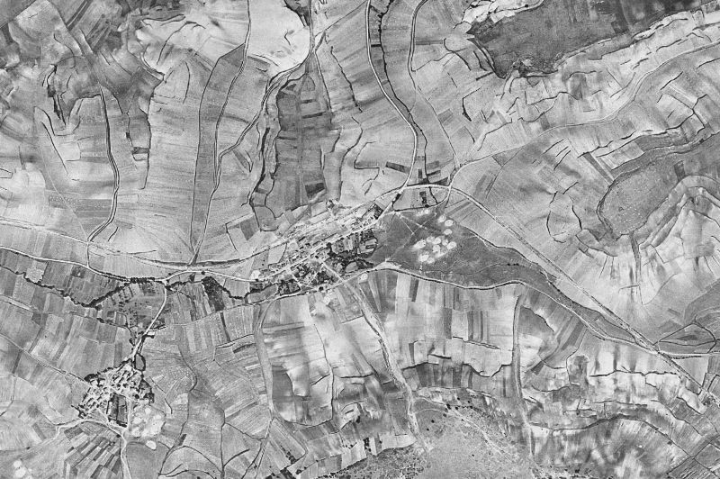 Ortofoto de 1956-1957 del núcleo de Cardeñuela Riopico