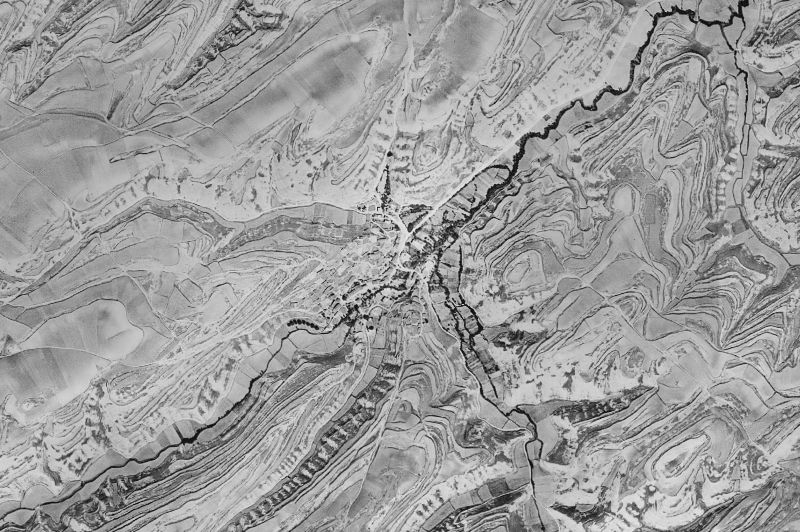 Ortofoto de 1956-1957 del núcleo de Carrias