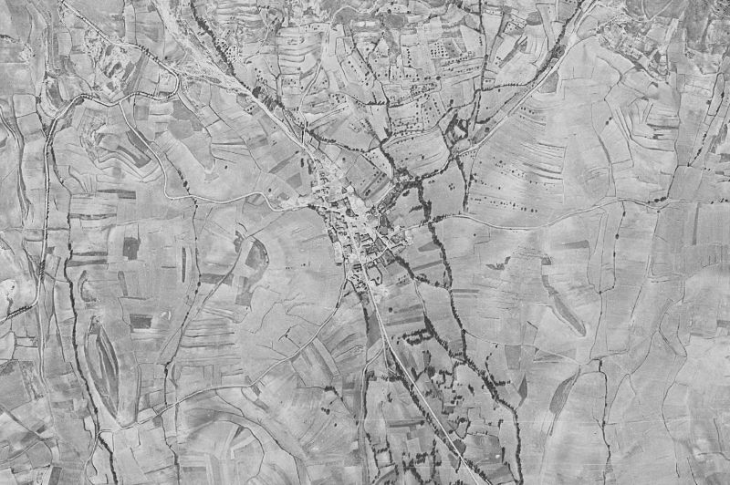 Ortofoto de 1956-1957 del núcleo de Cascajares de Bureba