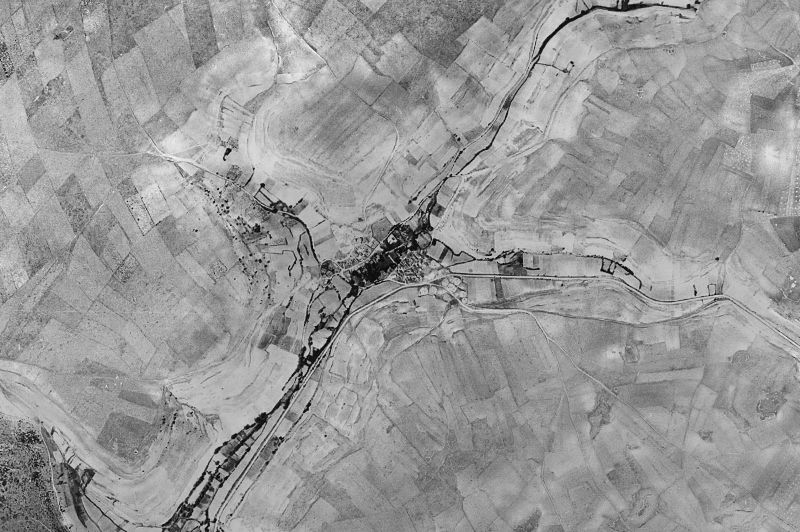 Ortofoto de 1956-1957 del núcleo de Castellanos de Castro