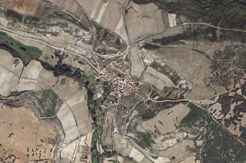 Ortofoto actual del núcleo de Castrillo del Val