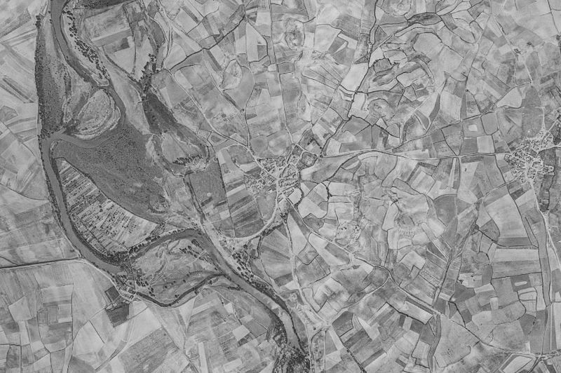 Ortofoto de 1956-1957 del núcleo de Castrillo de Riopisuerga