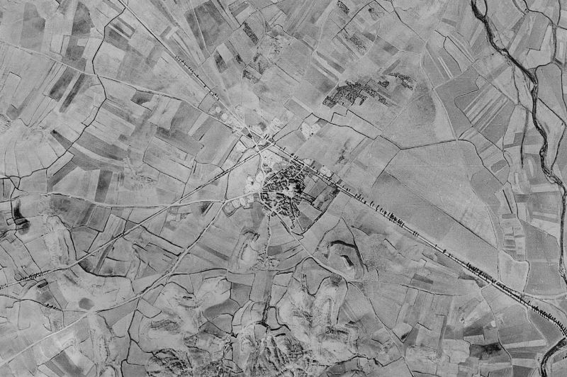 Ortofoto de 1956-1957 del núcleo de Castrillo Mota de Judíos