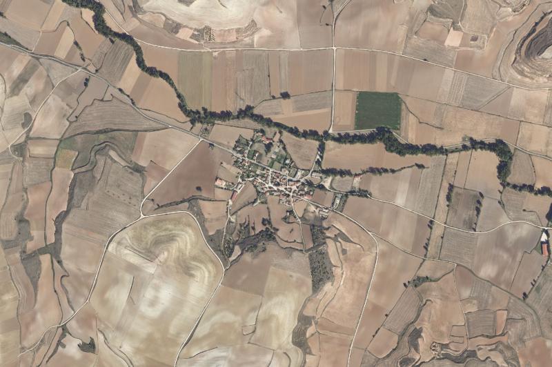 Ortofoto actual del núcleo de Cayuela