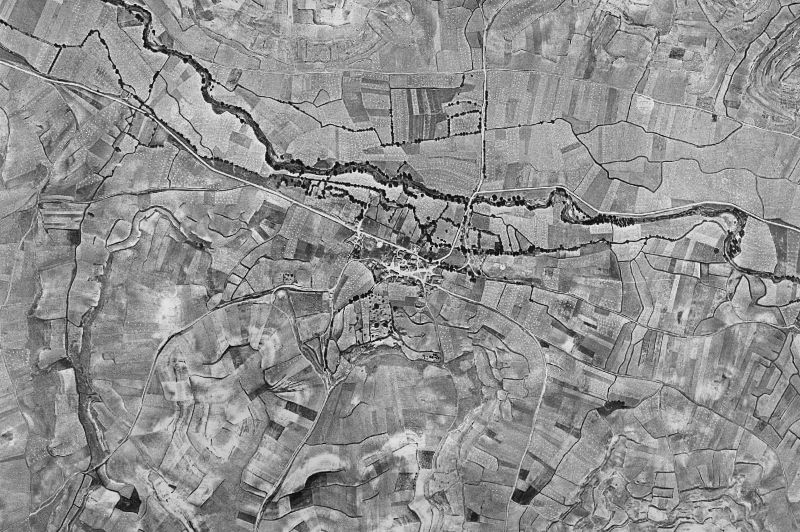 Ortofoto de 1956-1957 del núcleo de Cayuela
