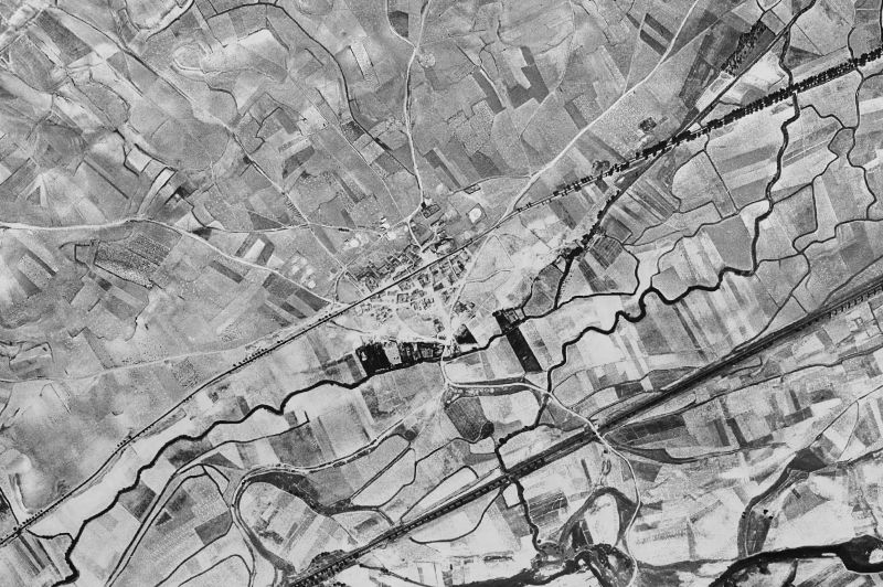 Ortofoto de 1956-1957 del núcleo de Celada del Camino