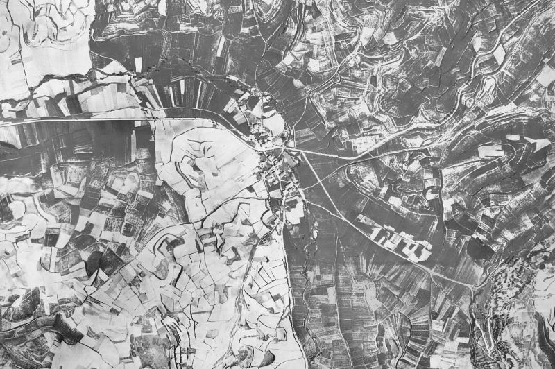 Ortofoto de 1956-1957 del núcleo de Cerratón de Juarros