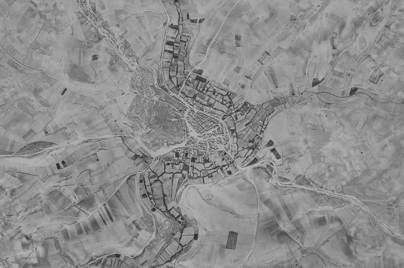 Ortofoto de 1956-1957 del núcleo de Cilleruelo de Abajo