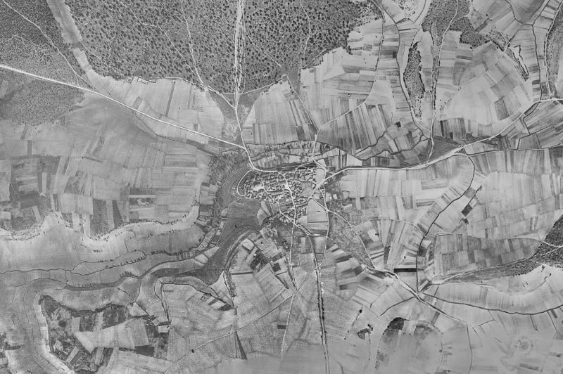 Ortofoto de 1956-1957 del núcleo de Cilleruelo de Arriba