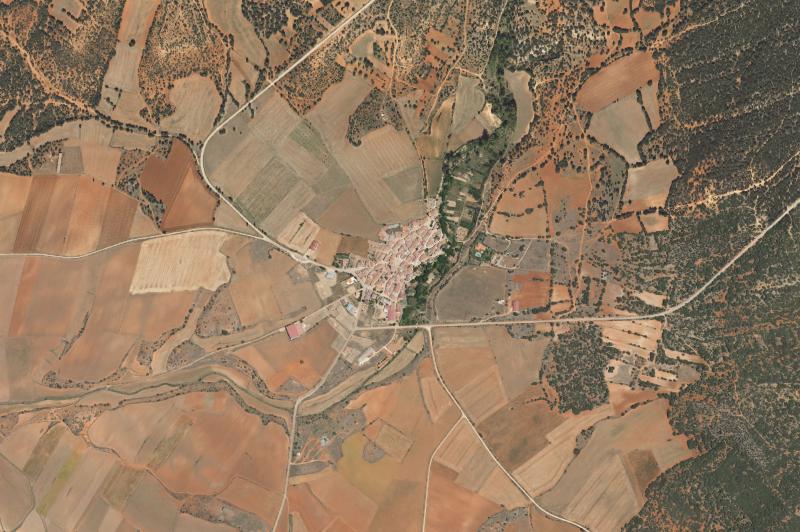 Ortofoto actual del núcleo de Ciruelos de Cervera