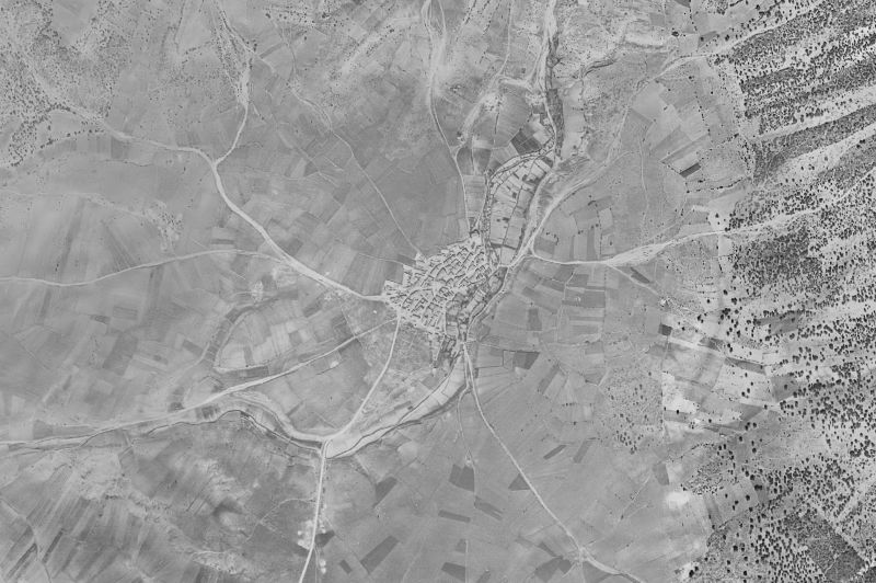 Ortofoto de 1956-1957 del núcleo de Ciruelos de Cervera