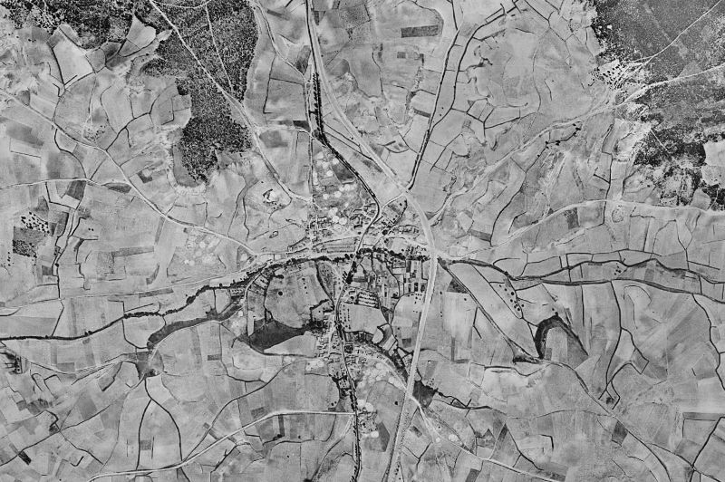 Ortofoto de 1956-1957 del núcleo de Cogollos