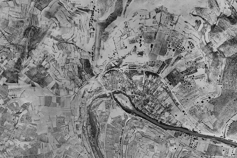 Ortofoto de 1956-1957 del núcleo de Covarrubias