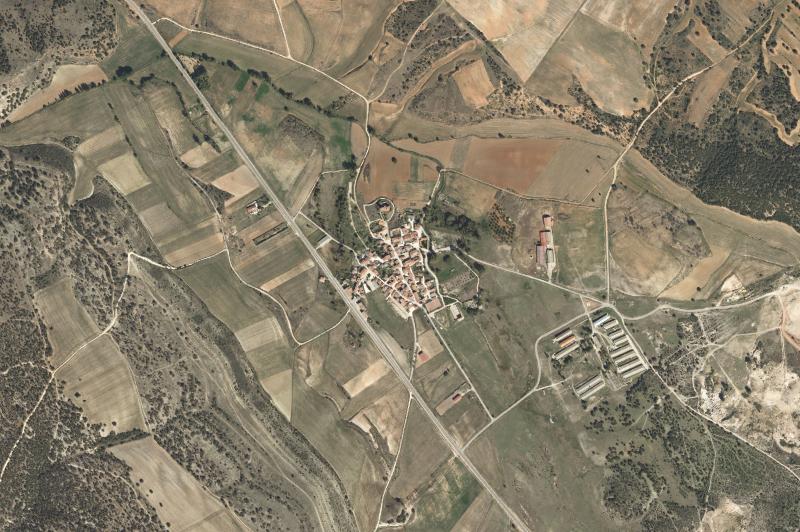 Ortofoto actual del núcleo de Cubillo del Campo