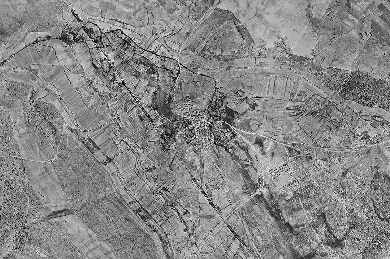 Ortofoto de 1956-1957 del núcleo de Cubillo del Campo