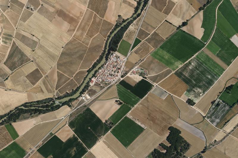 Ortofoto actual del núcleo de La Cueva de Roa