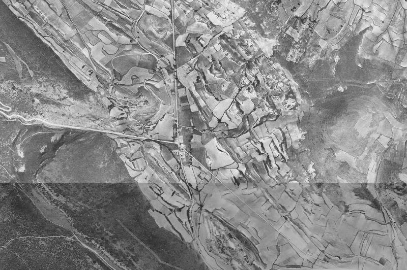 Ortofoto de 1956-1957 del núcleo de Encío