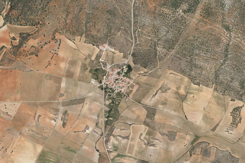 Ortofoto actual del núcleo de Espinosa de Cervera