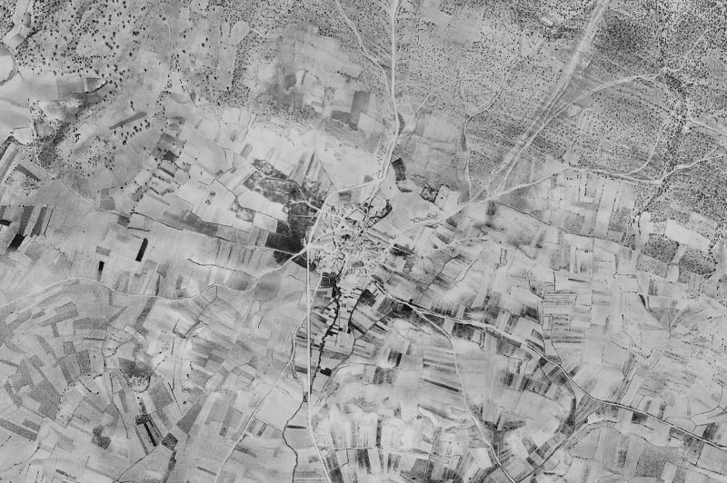 Ortofoto de 1956-1957 del núcleo de Espinosa de Cervera