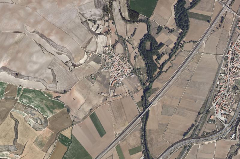 Ortofoto actual del núcleo de Frandovínez