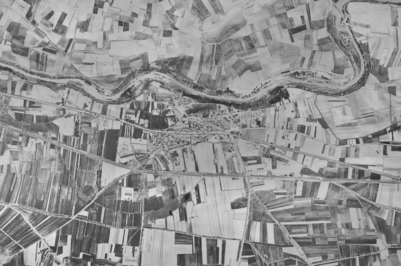 Ortofoto de 1956-1957 del núcleo de Fresnillo de las Dueñas