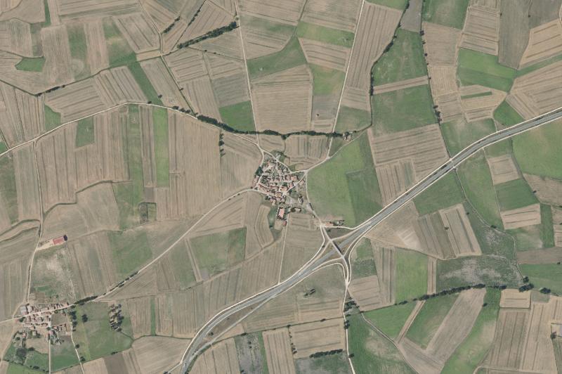 Ortofoto actual del núcleo de Fuentebureba