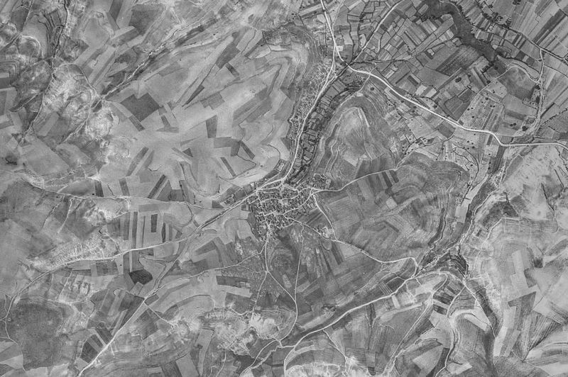 Ortofoto de 1956-1957 del núcleo de Fuentemolinos